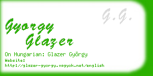 gyorgy glazer business card