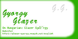 gyorgy glazer business card